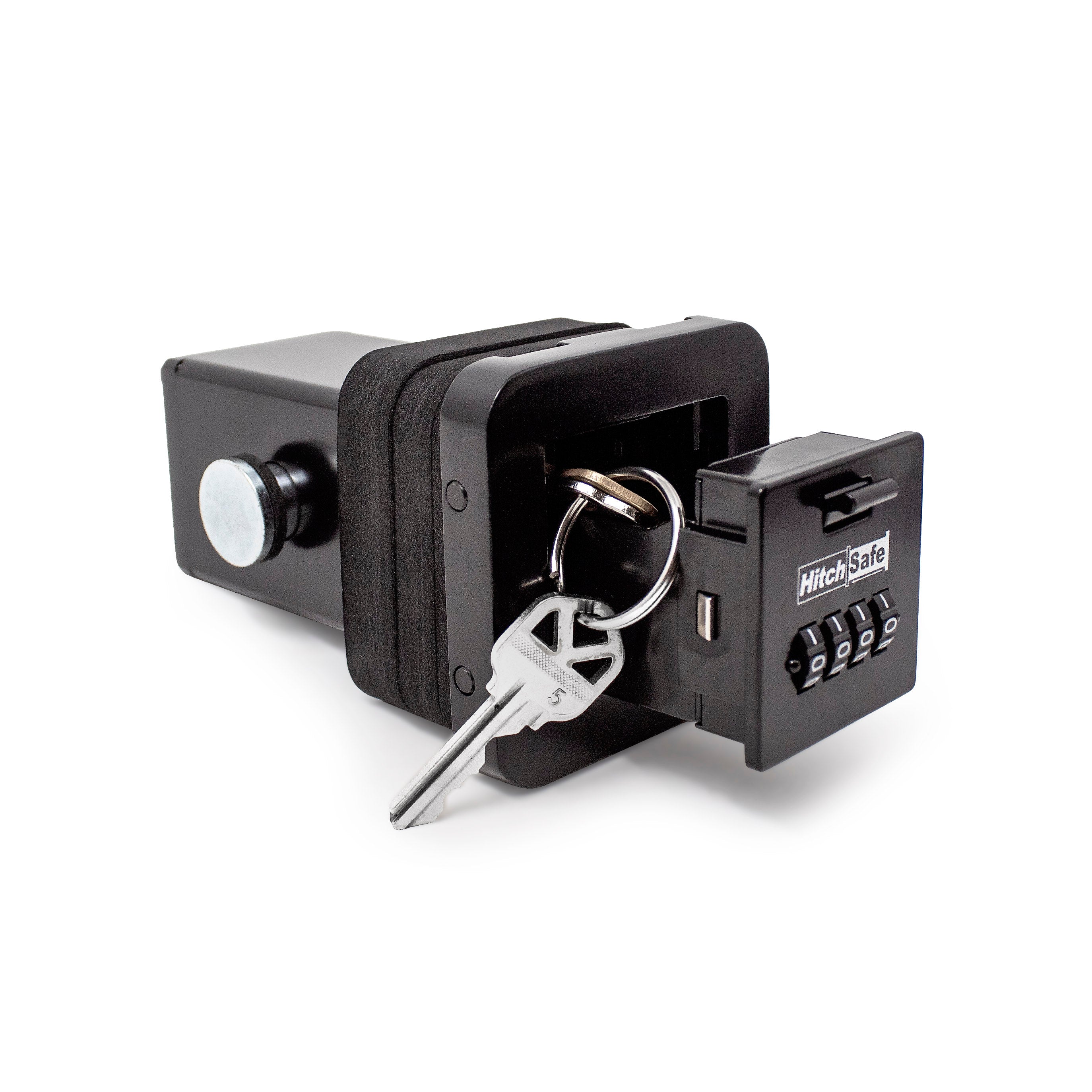 HitchSafe Hitch Receiver Key Vault | 4-Dial Combination Lock Box